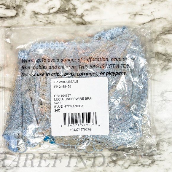 Free People Lucia Underwire Bra in Blue 34C, NEW WITH TAGS - Picture 5 of 13